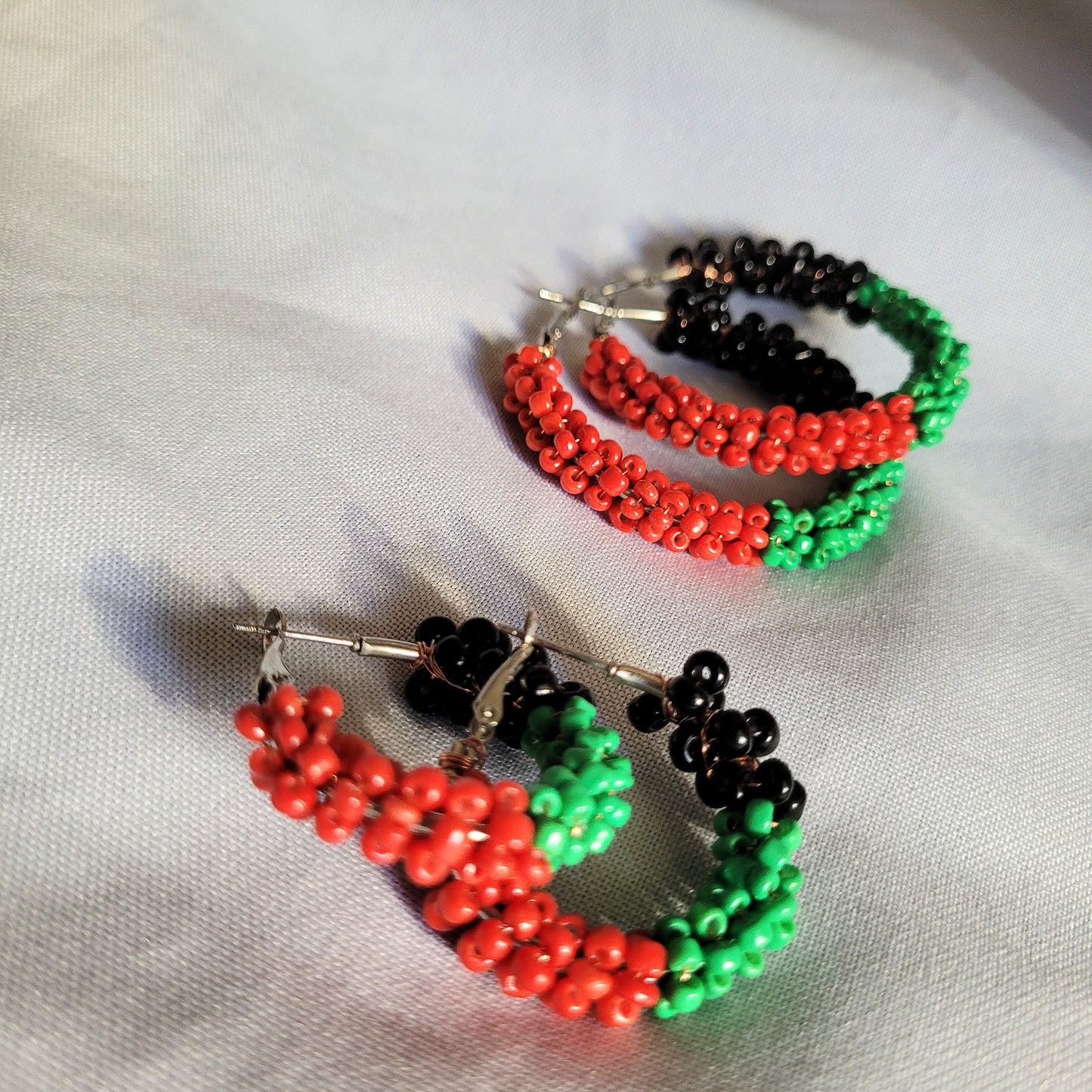 Mini Créoles Mina MQ Rouge Vert Noir