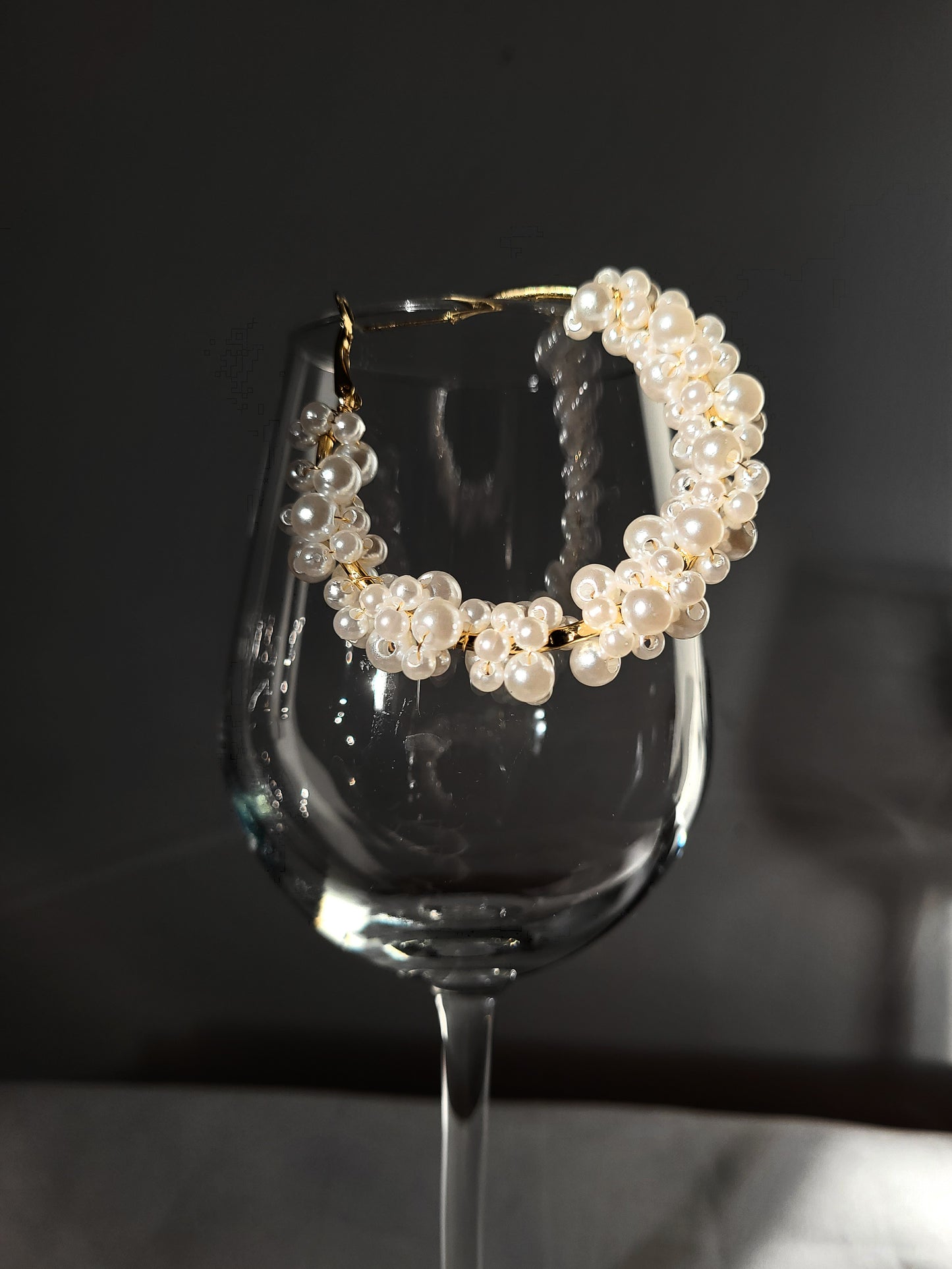Créoles Mina Blanc nacré multi 6.5 cm