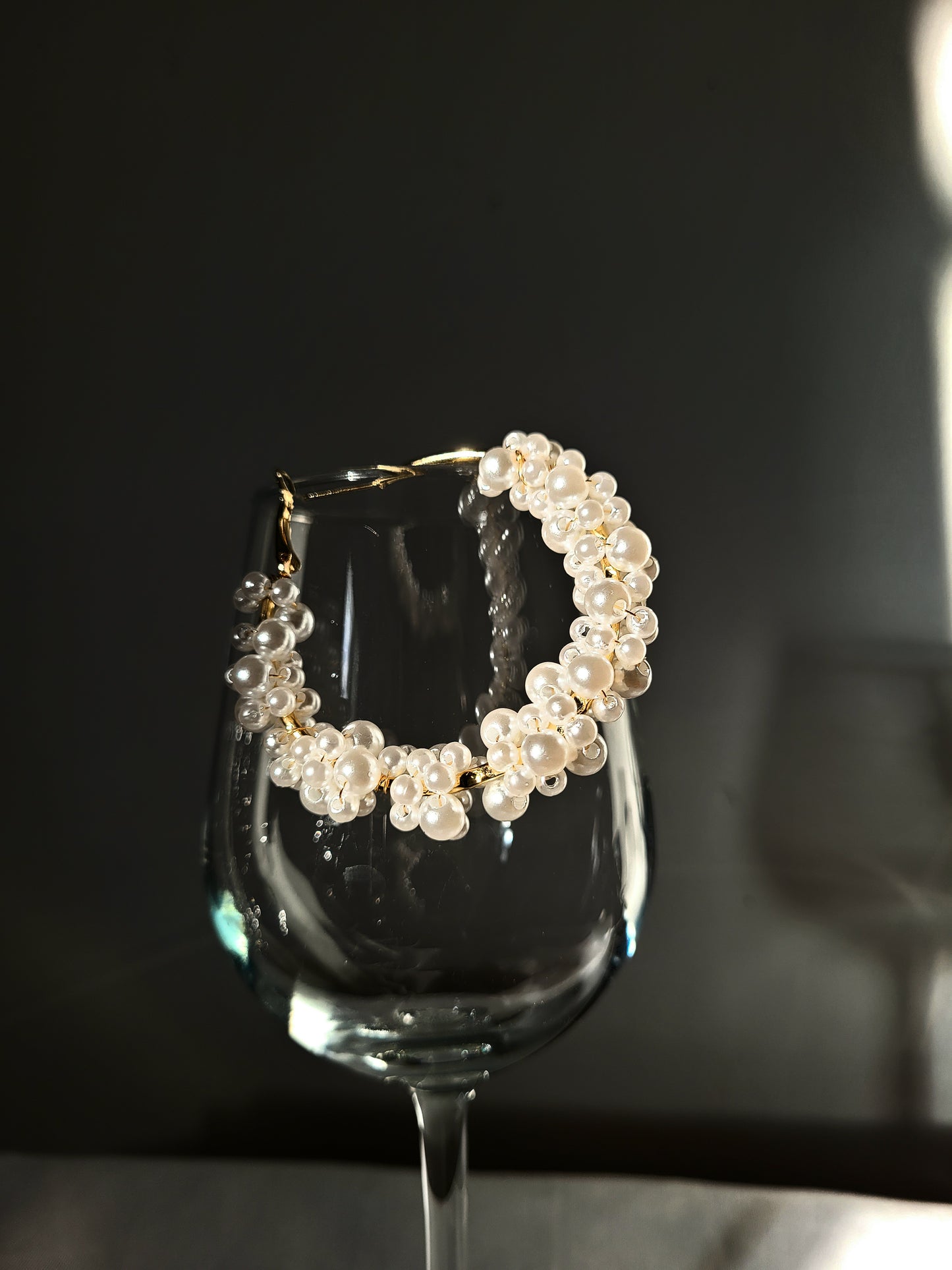 Créoles Mina Blanc nacré multi 6.5 cm