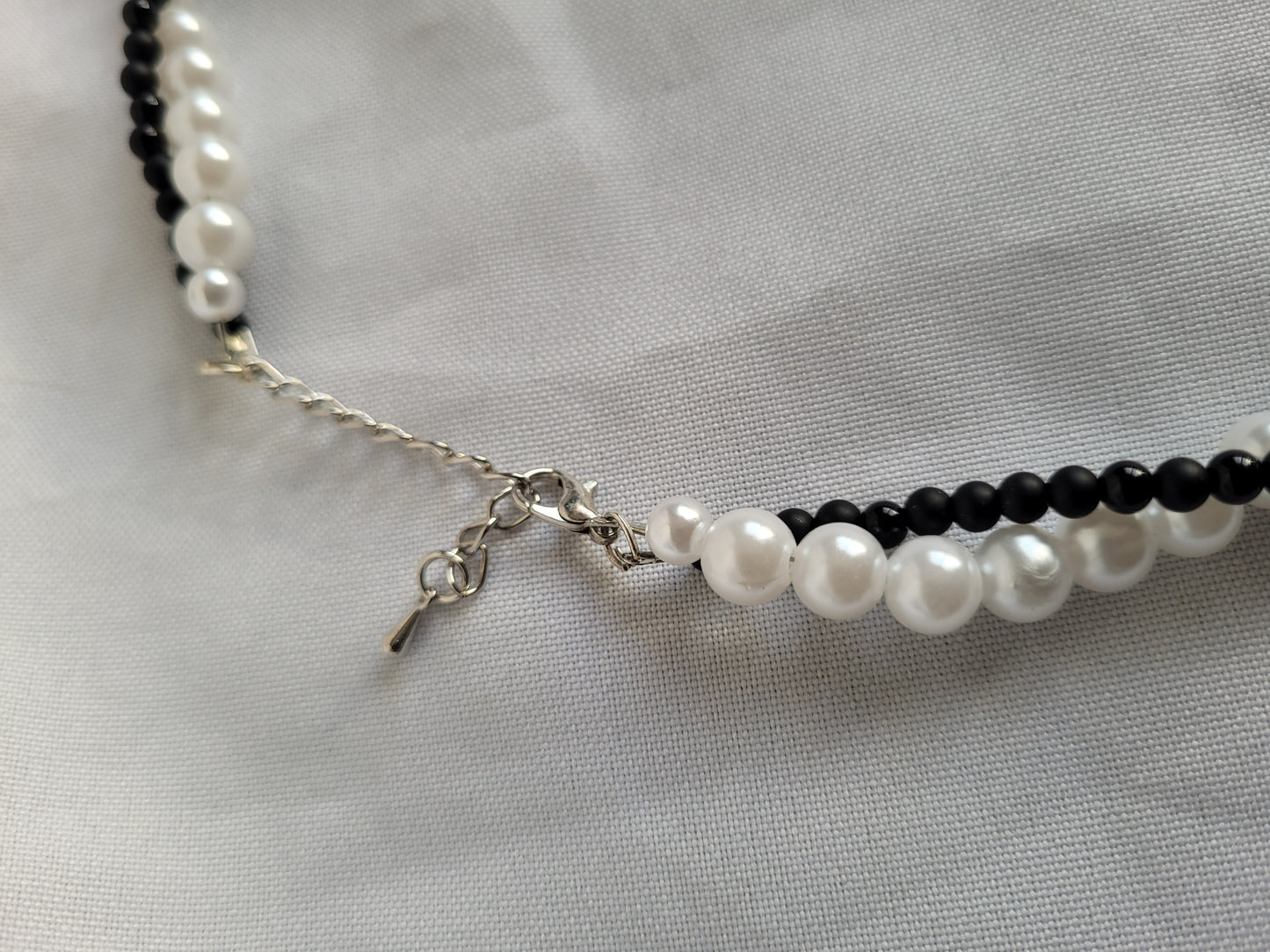 Torsade Noir et blanc nacré