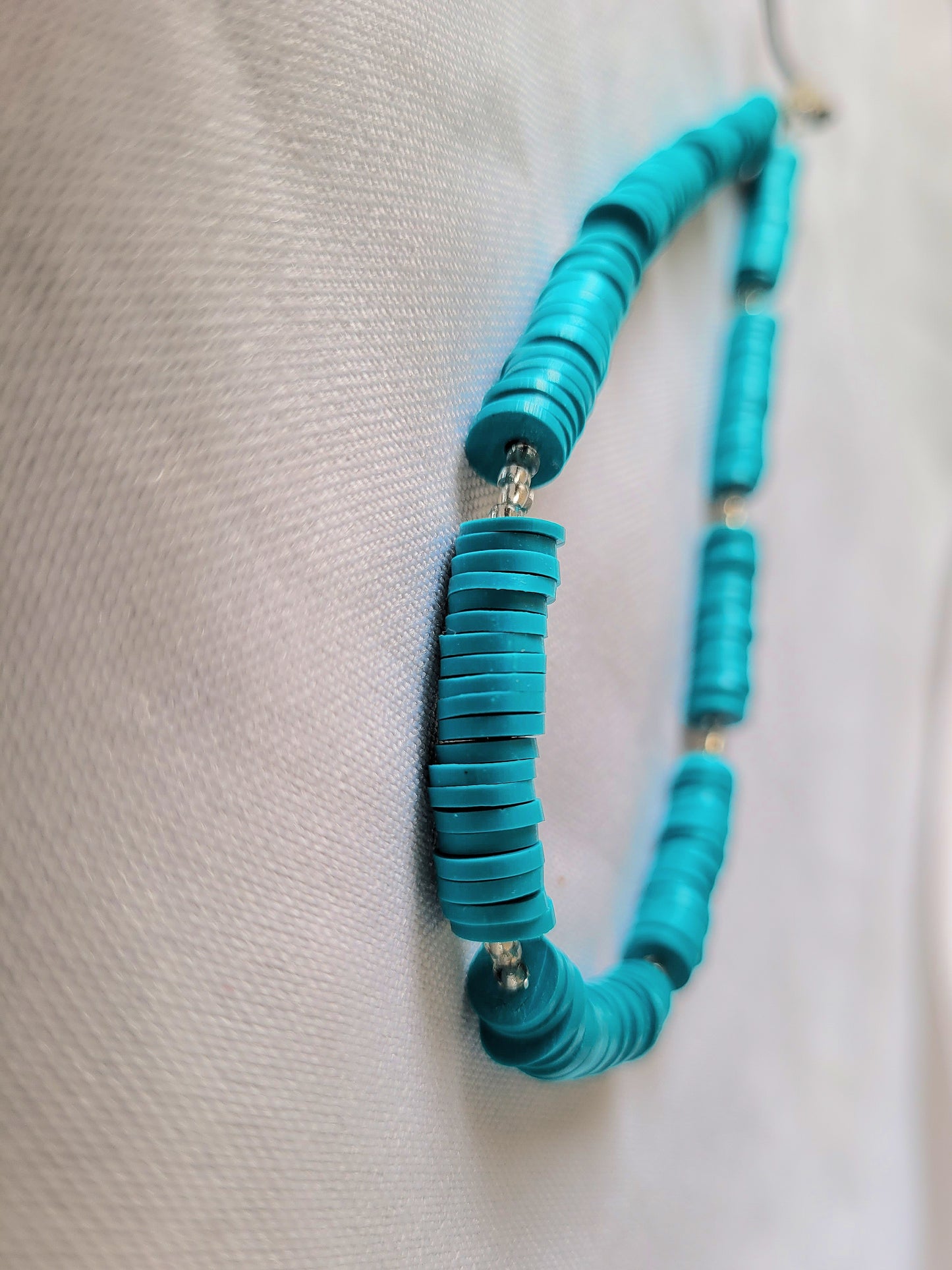 Bijoux de téléphone Bleu Heishi