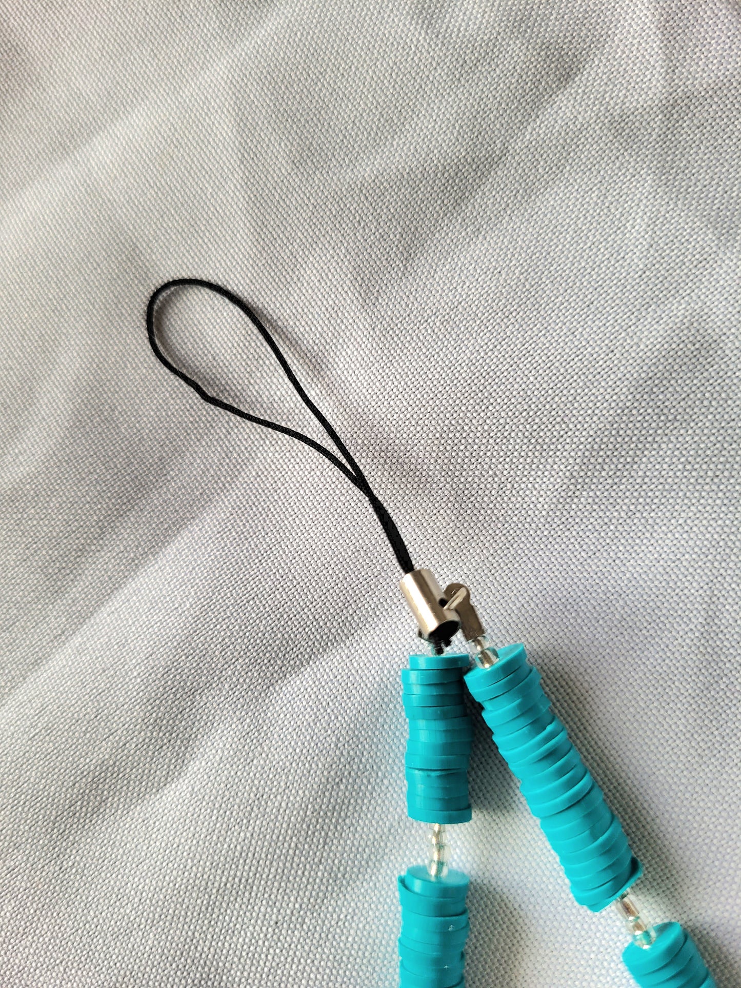 Bijoux de téléphone Bleu Heishi