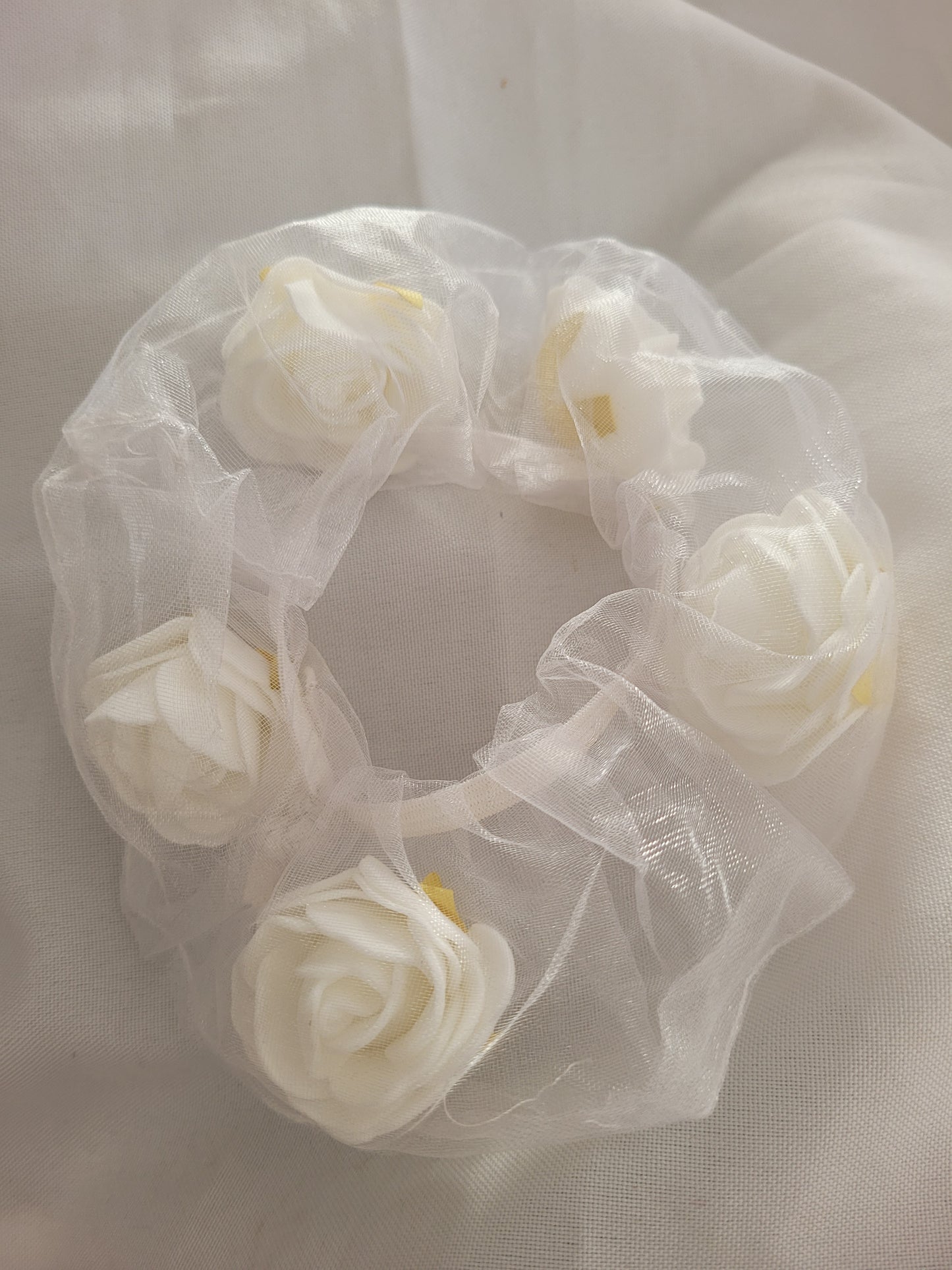 Chouchou organza fleuri