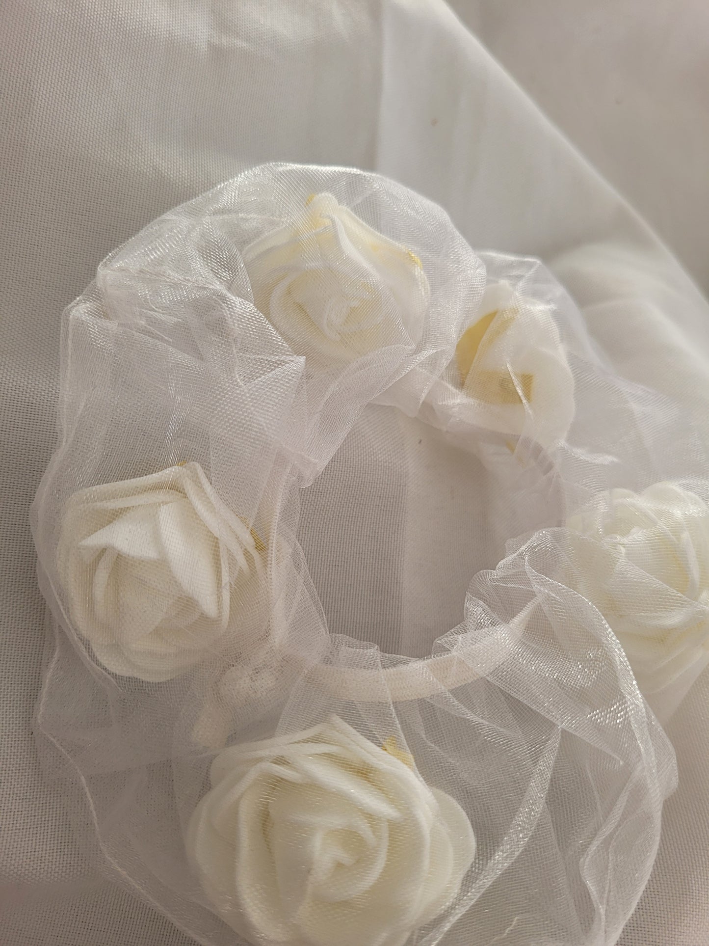 Chouchou organza fleuri