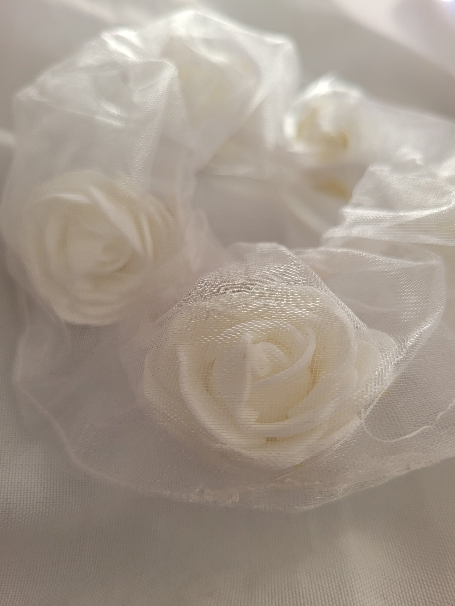 Chouchou organza fleuri