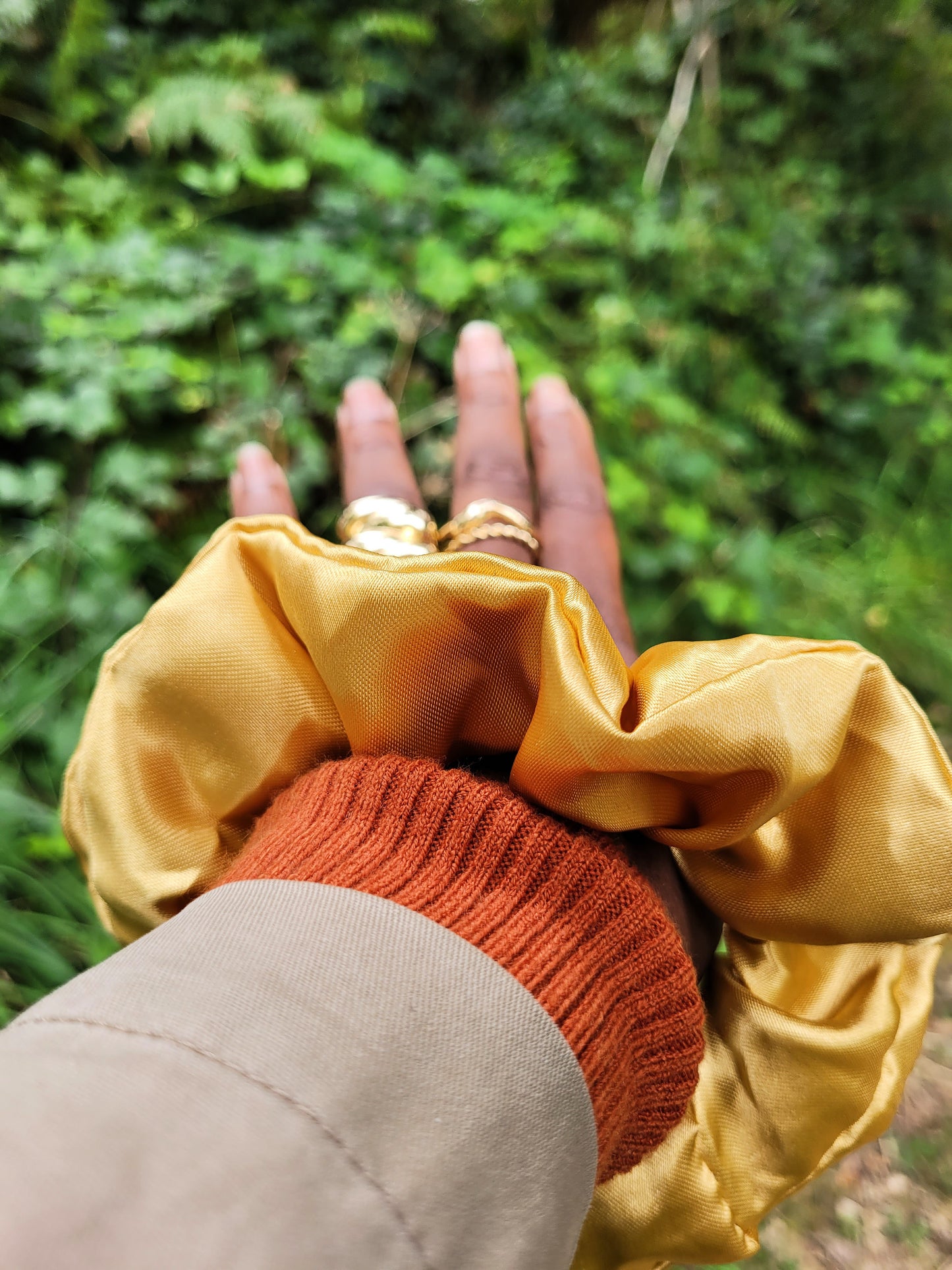 Chouchou doré satiné