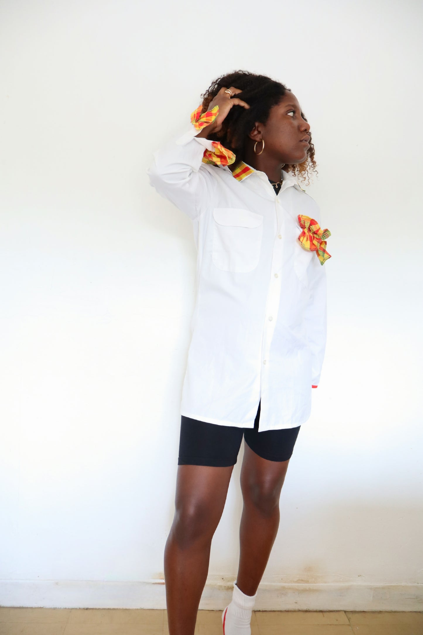 Chemise froufrous madras
