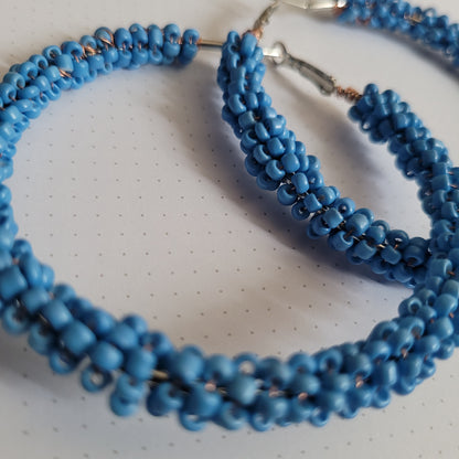 Créoles Mina bleu clair