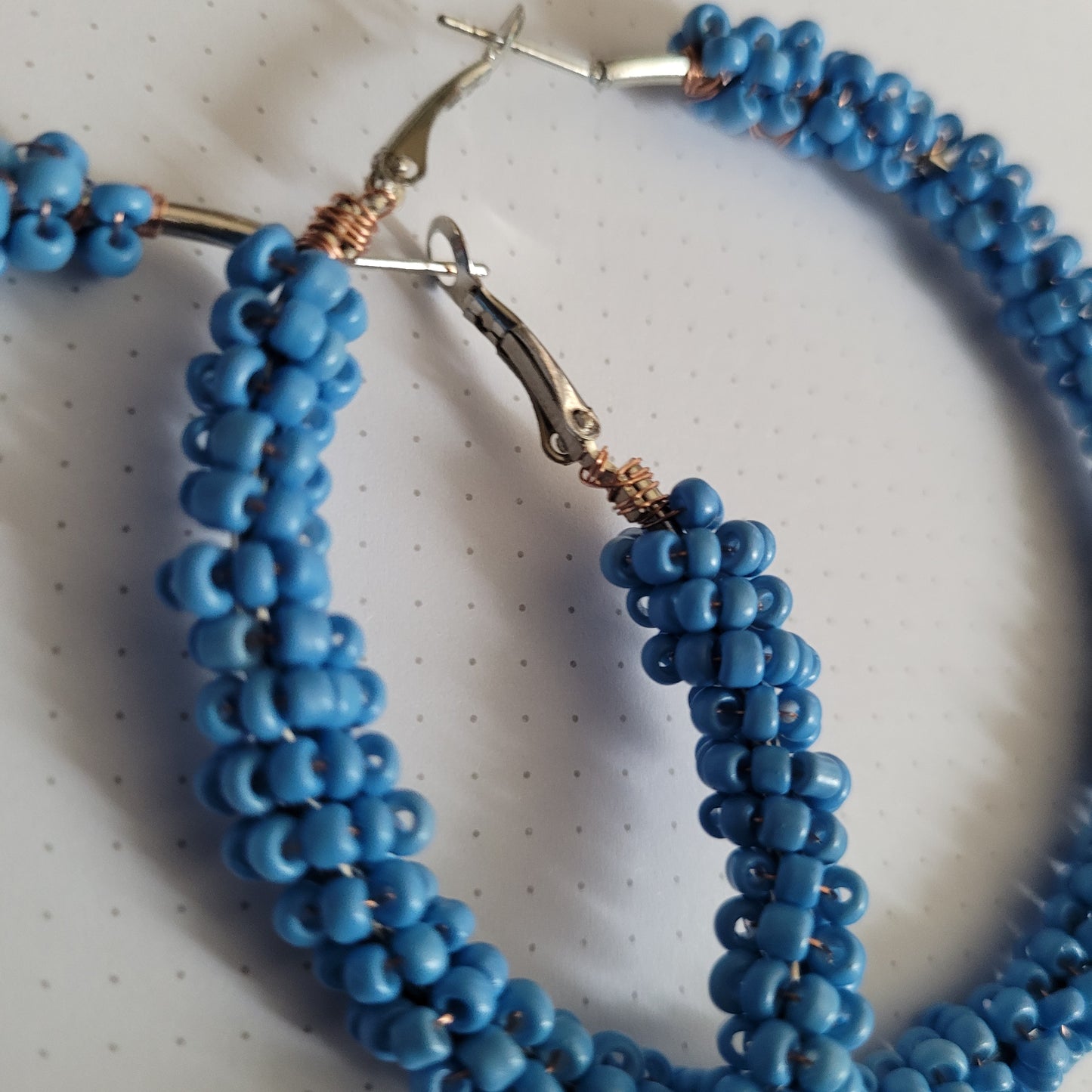 Créoles Mina bleu clair