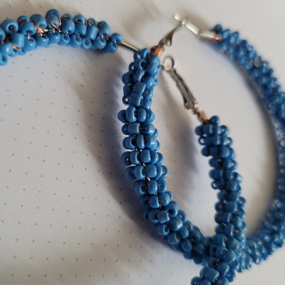 Créoles Mina bleu clair