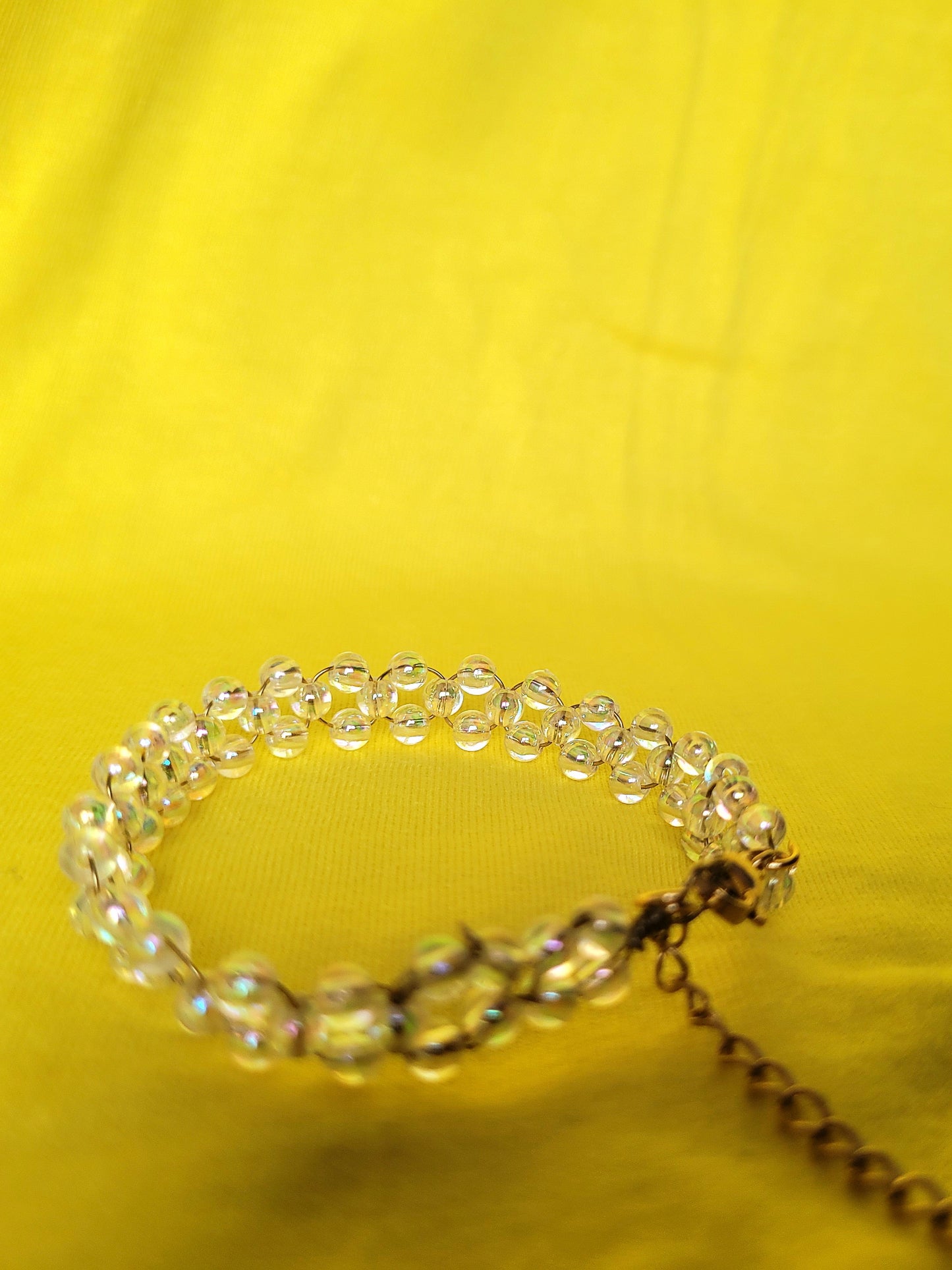 Bracelet irisé transparent