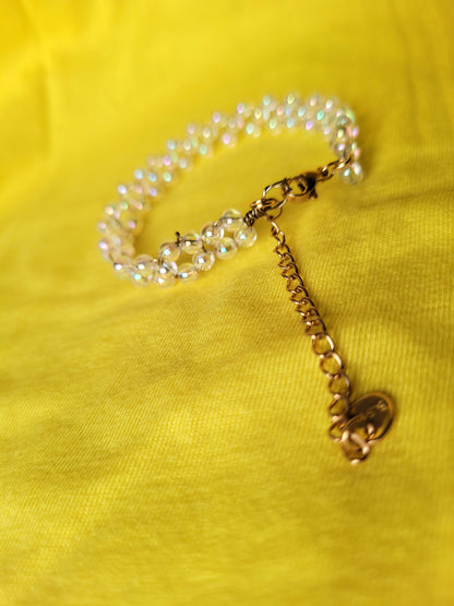 Bracelet irisé transparent