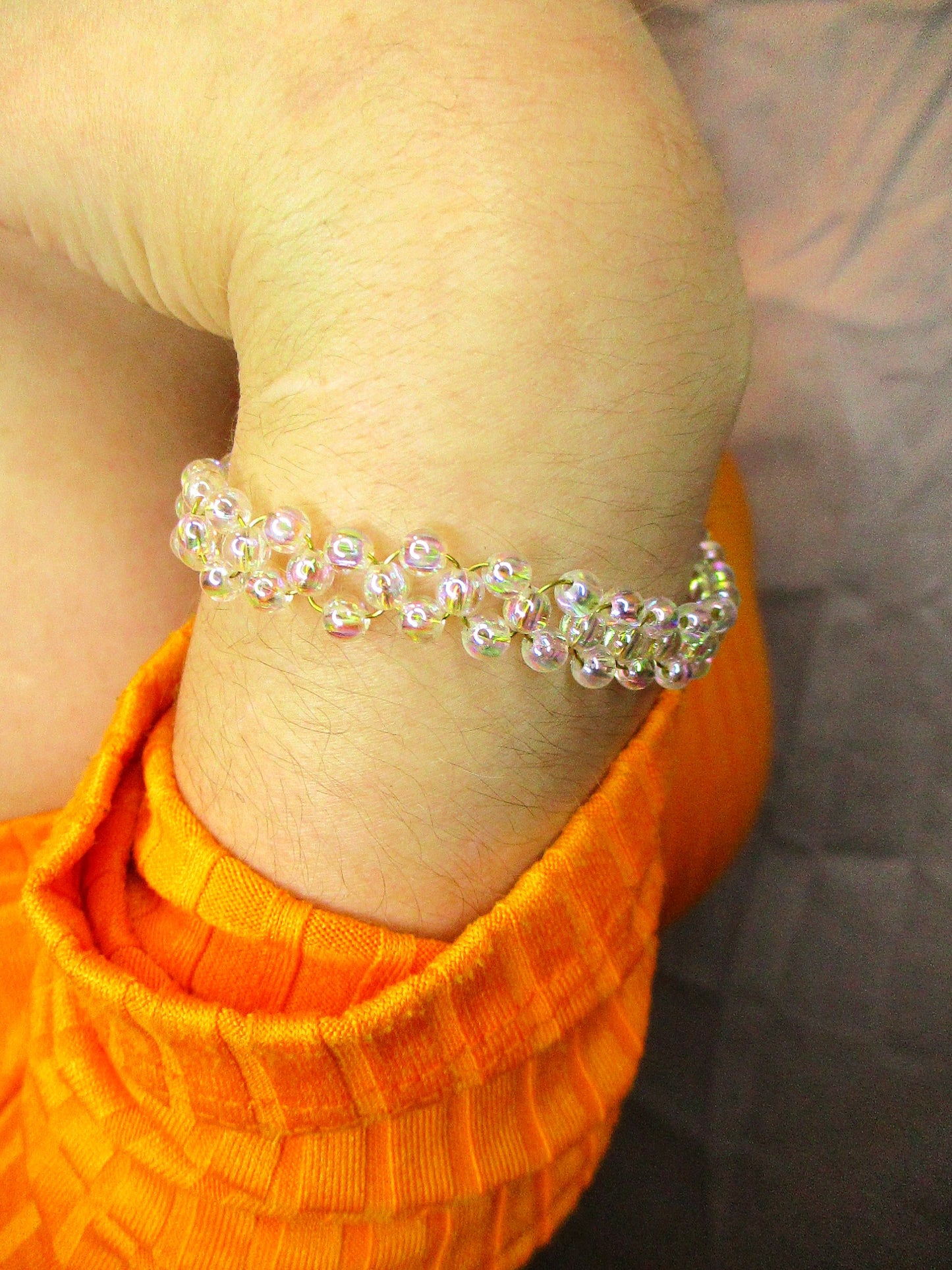 Bracelet irisé transparent