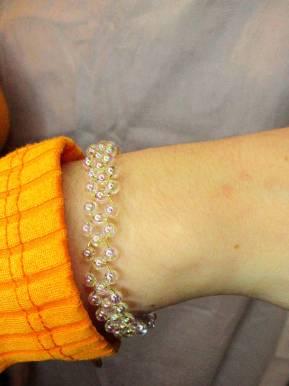 Bracelet irisé transparent