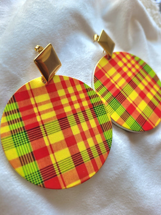 Boucles d'oreilles madras