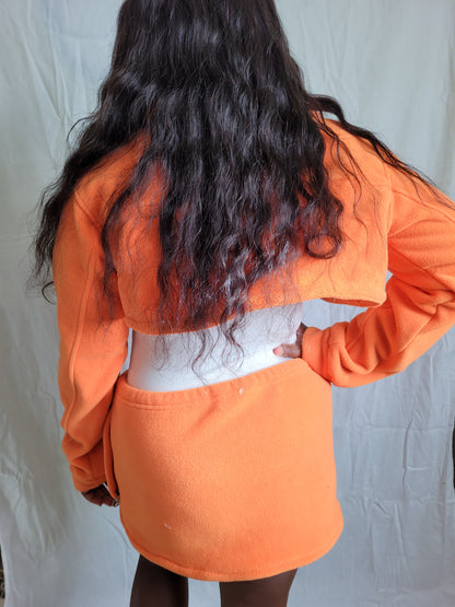 Veste crop orange