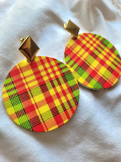 Boucles d'oreilles madras
