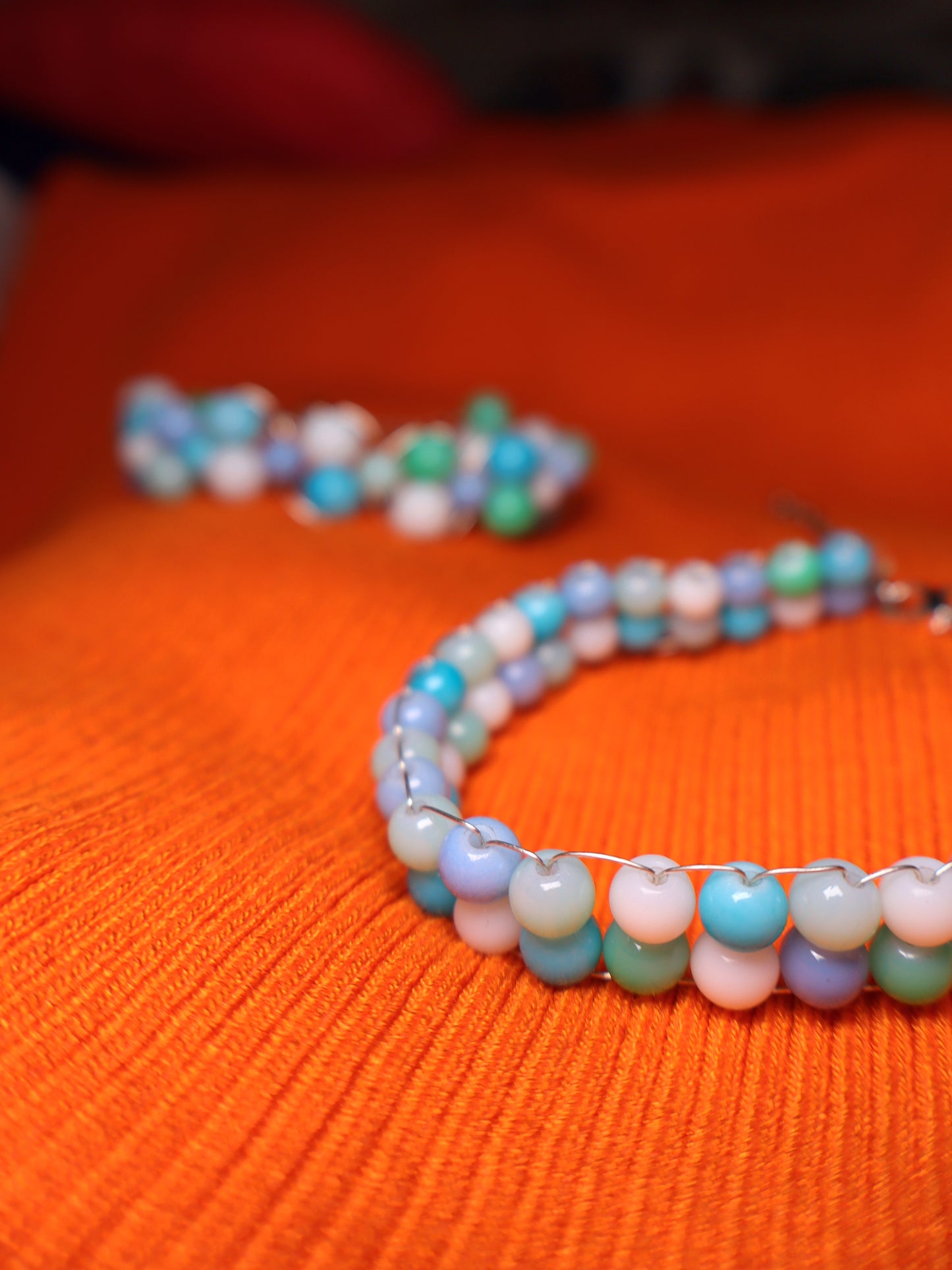 Bracelet bleu tressé