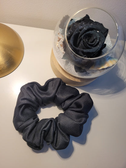 Chouchou noir satiné