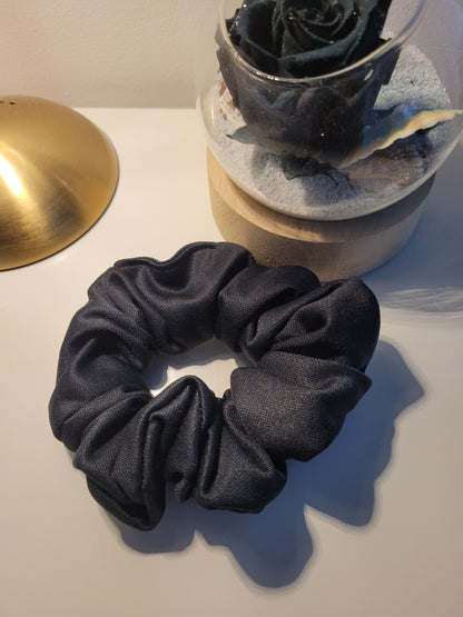 Chouchou noir satiné