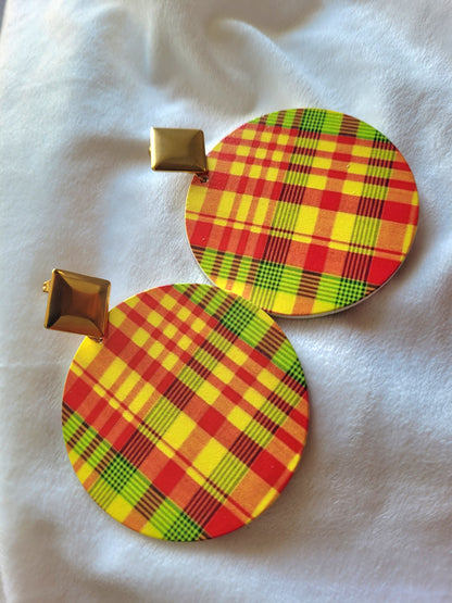 Boucles d'oreilles madras