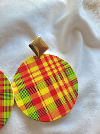Boucles d'oreilles madras