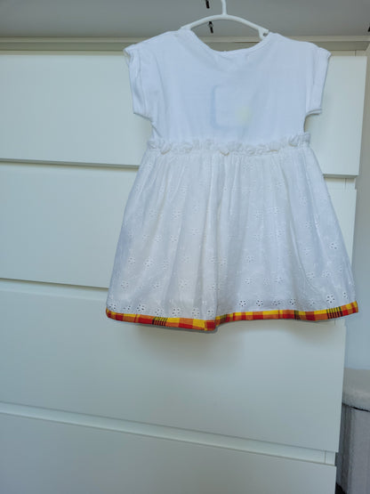 Robe broderie anglaise et madras