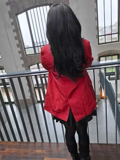 Blazer bordeaux perlé