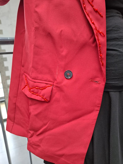 Blazer bordeaux perlé