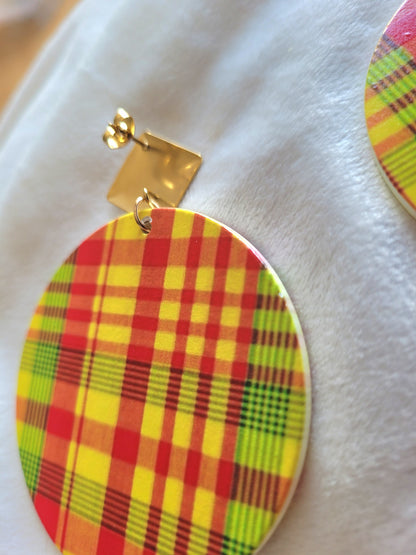 Boucles d'oreilles madras