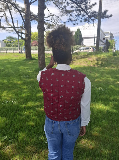 Gilet Paisley réversible