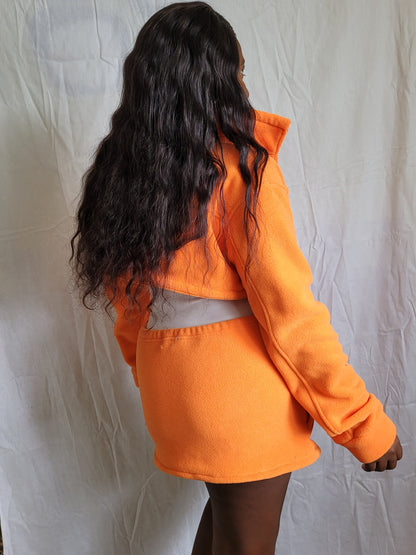 Veste crop orange