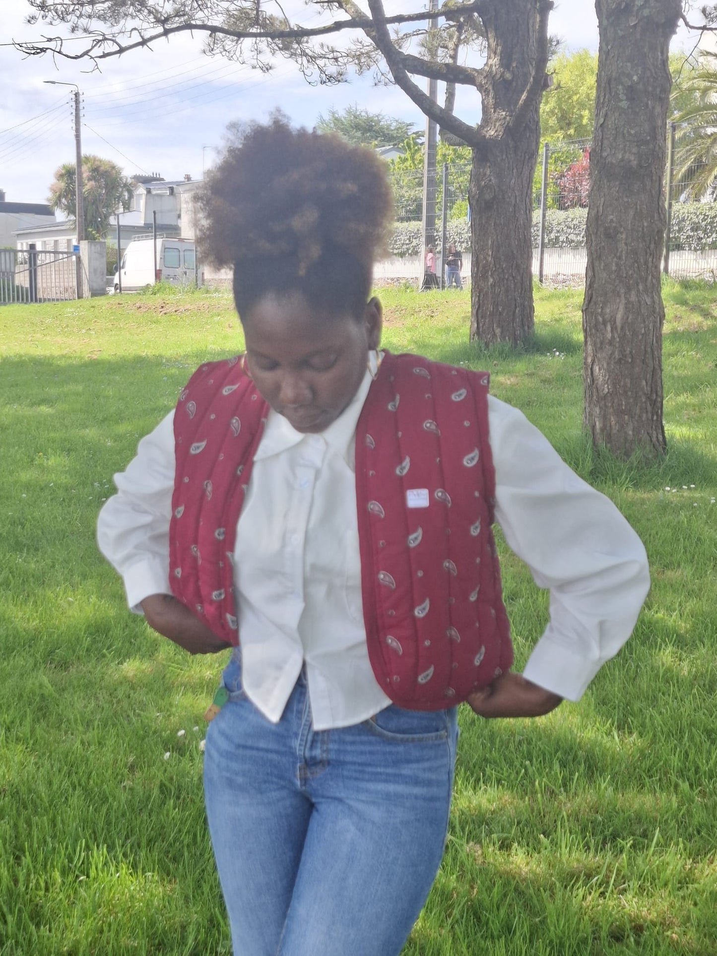 Gilet Paisley réversible