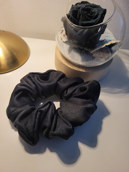 Chouchou noir satiné