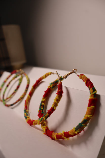 Créoles madras rouge